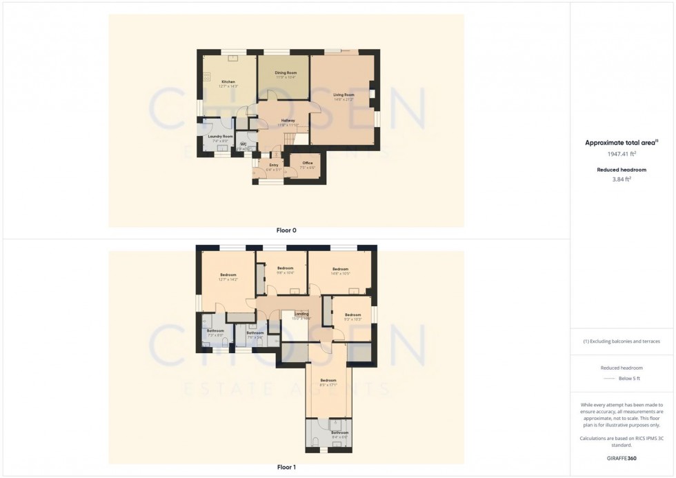 Floorplan for Brookfield Road, Churchdown, Gloucester