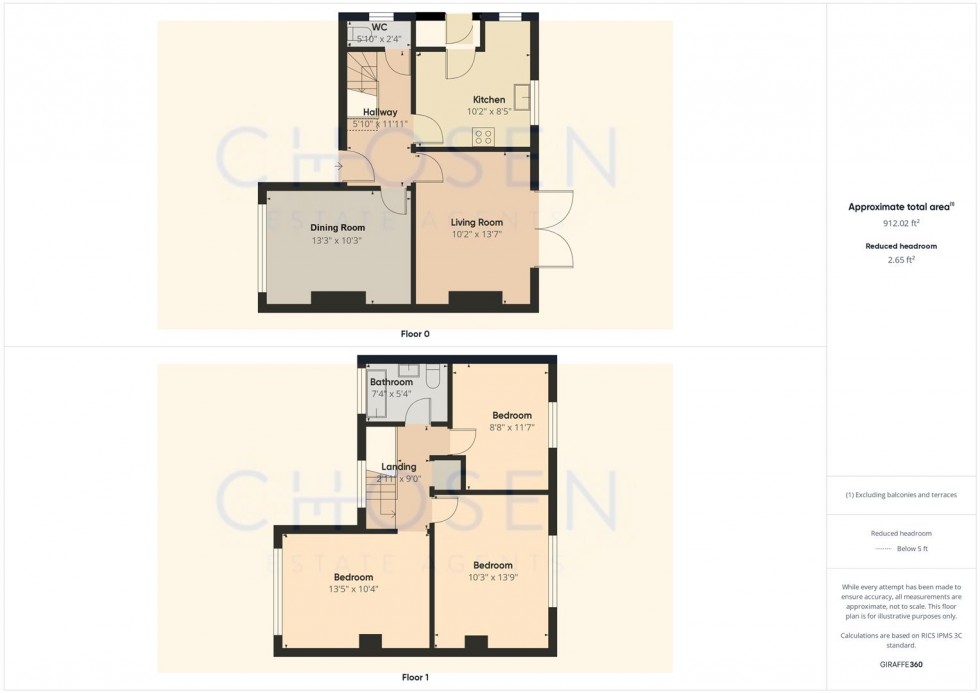 Floorplan for Chosen Drive, Churchdown, Gloucester