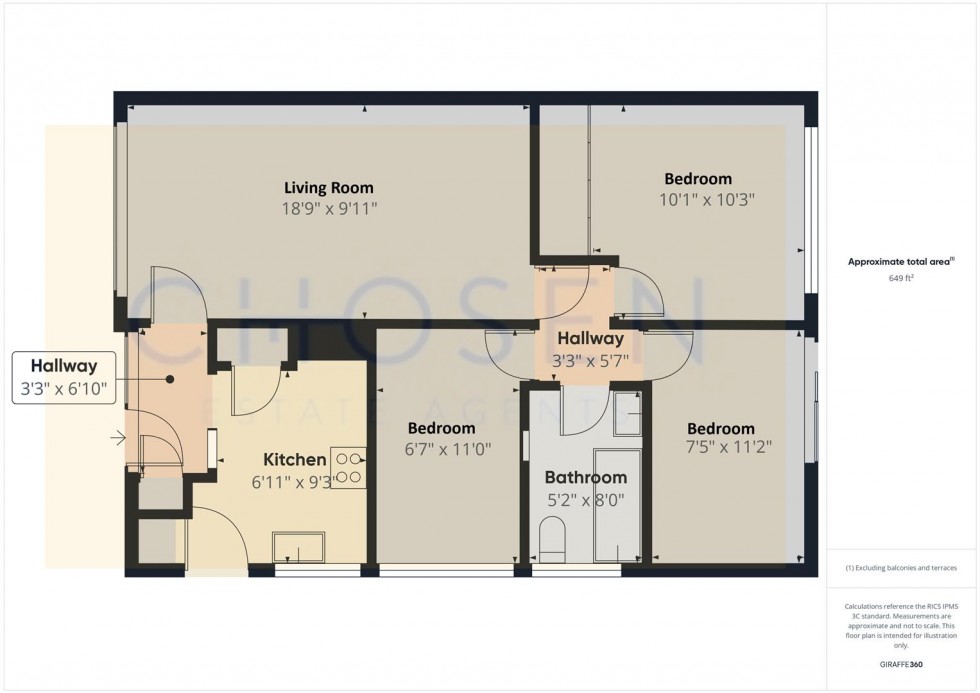 Floorplan for Bewley Way, Churchdown, Gloucester