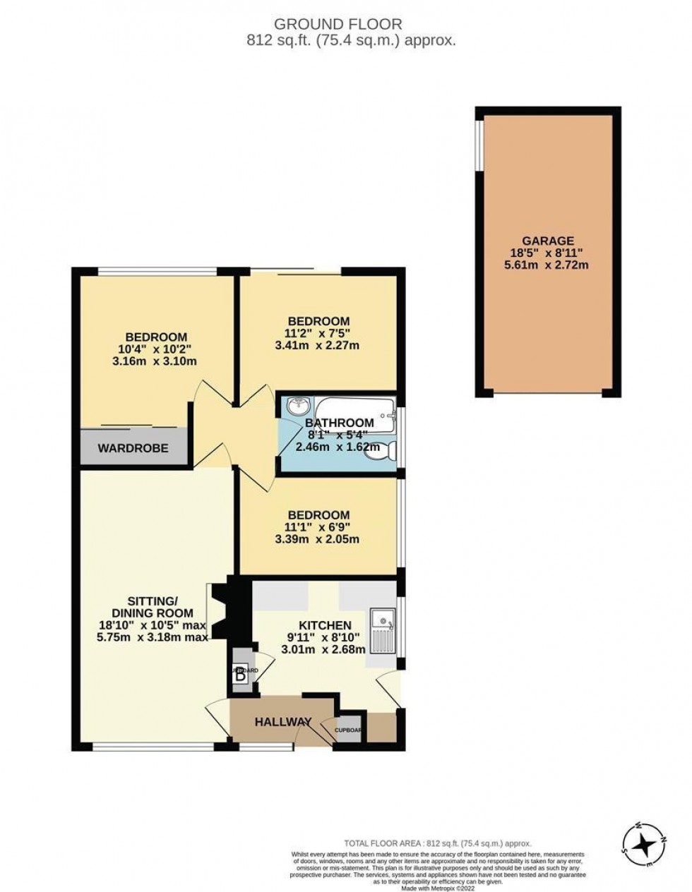 Floorplan for Bewley Way, Churchdown, Gloucester