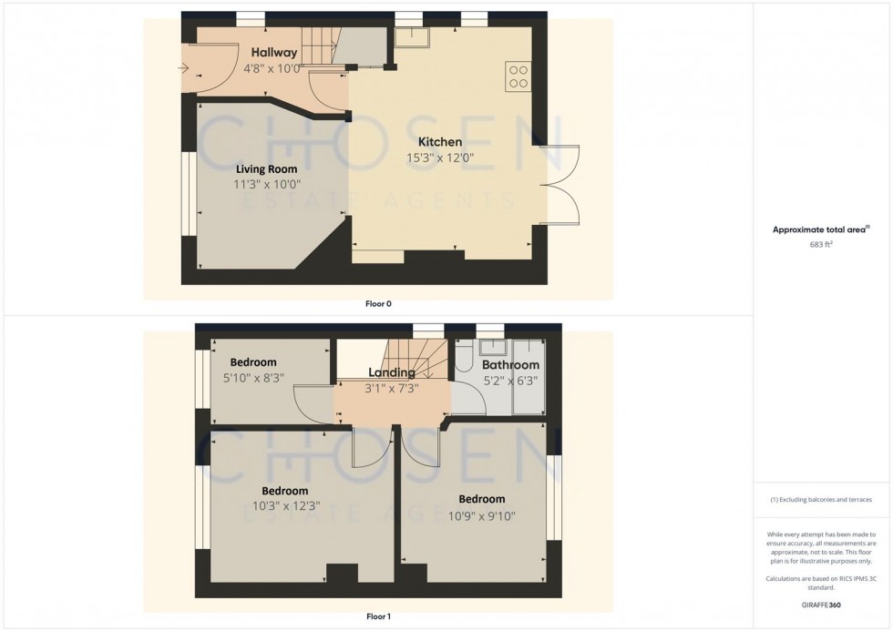 Floorplan for Orchard Way, Churchdown, Gloucester