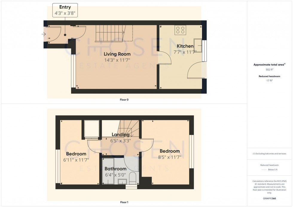 Floorplan for Bader Avenue, Churchdown, Gloucester