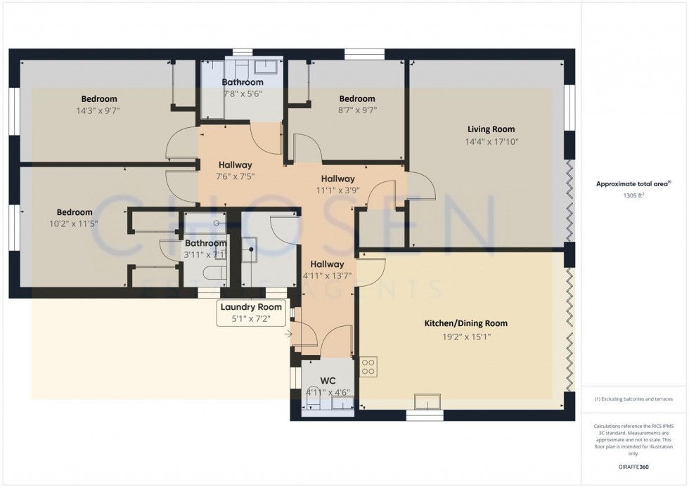 Floorplan for Meadow Place, Down Hatherley, Gloucester