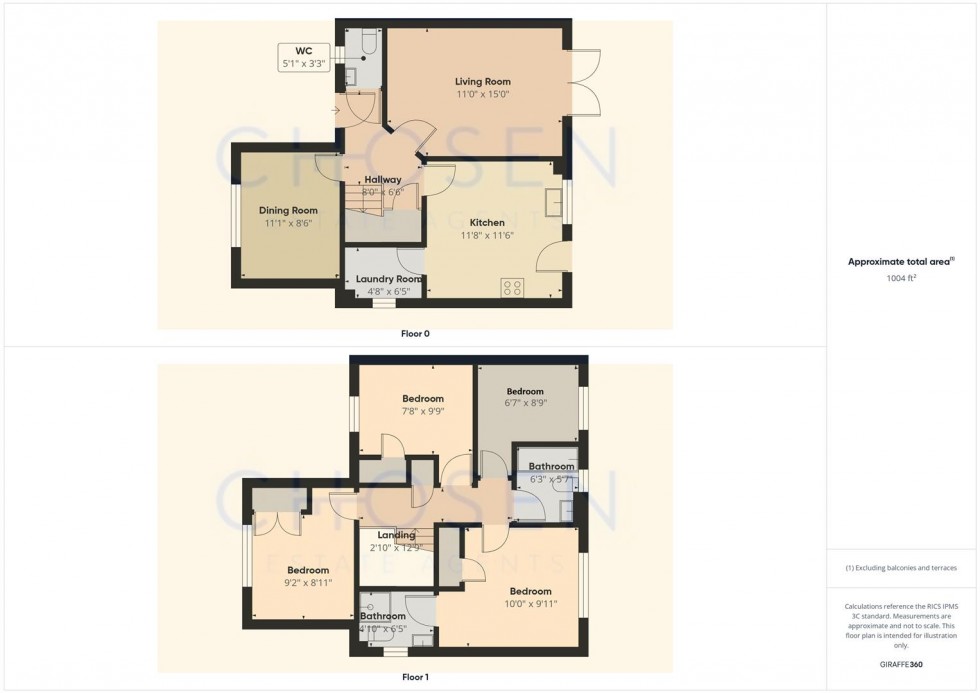 Floorplan for Hathorn Road, Hucclecote, Gloucester