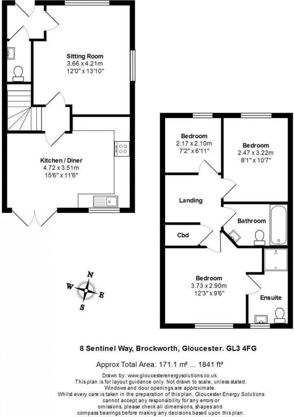 Floorplan for Sentinel Way, Brockworth