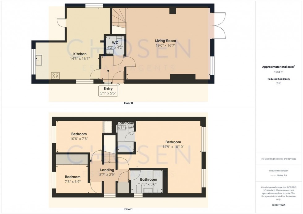 Floorplan for Apple Tree Close, Churchdown, Gloucester