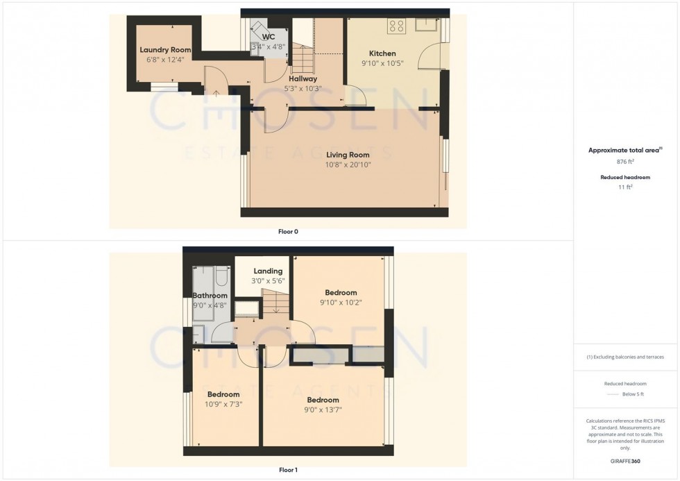 Floorplan for Yew Tree Way, Churchdown, Gloucester