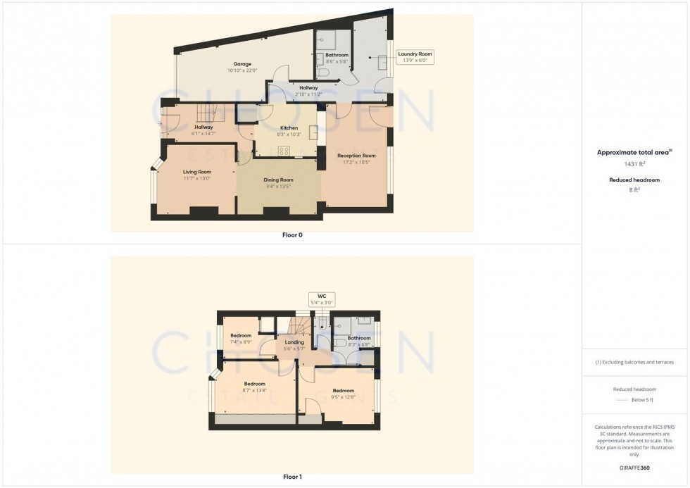 Floorplan for Briars Close, Churchdown, Gloucester