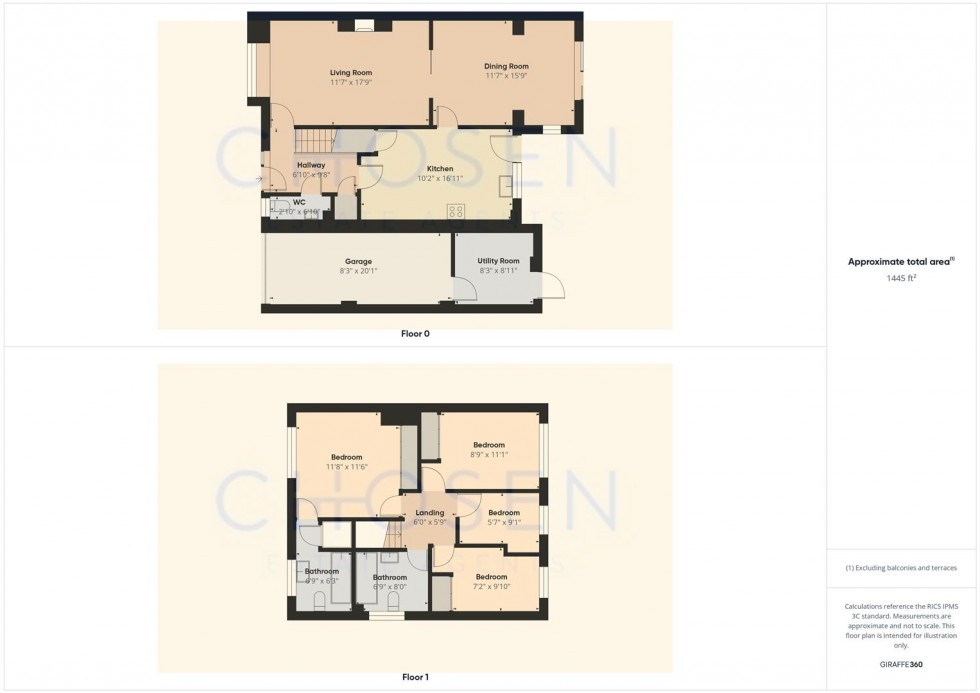 Floorplan for Anne Hathaway Drive, Churchdown, Gloucester