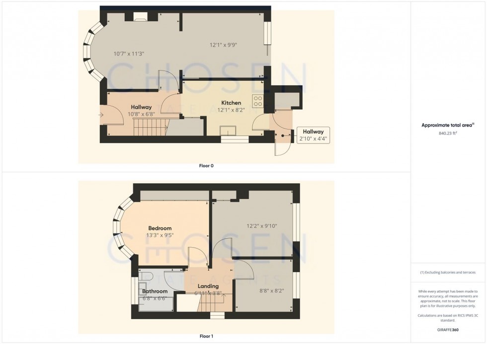 Floorplan for Chosen Drive, Churchdown, Gloucester