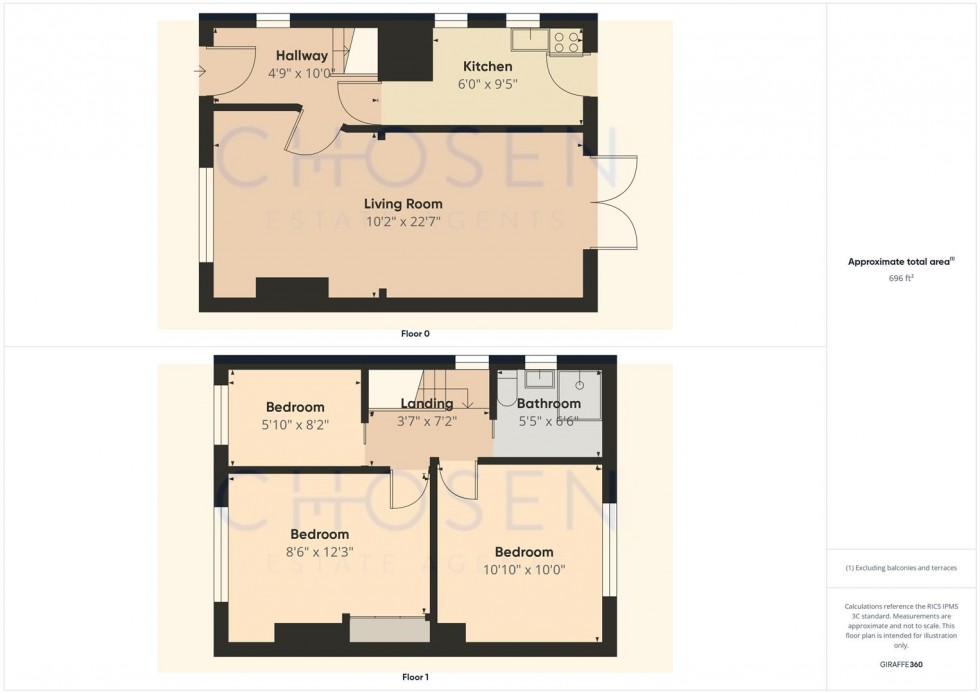 Floorplan for Orchard Way, Churchdown, Gloucester