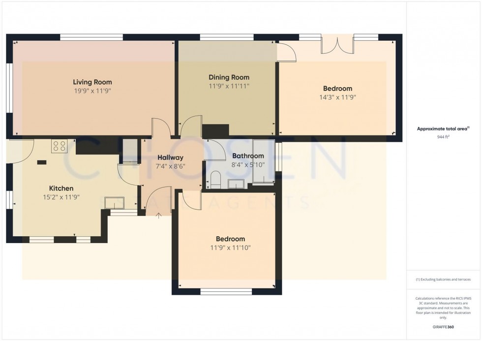 Floorplan for The Piece, Churchdown, Gloucester