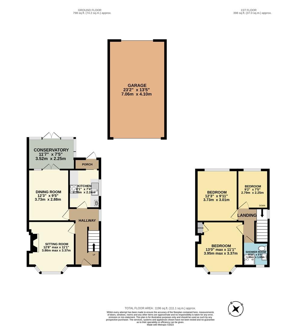Floorplan for Winston Road, Churchdown, Gloucester