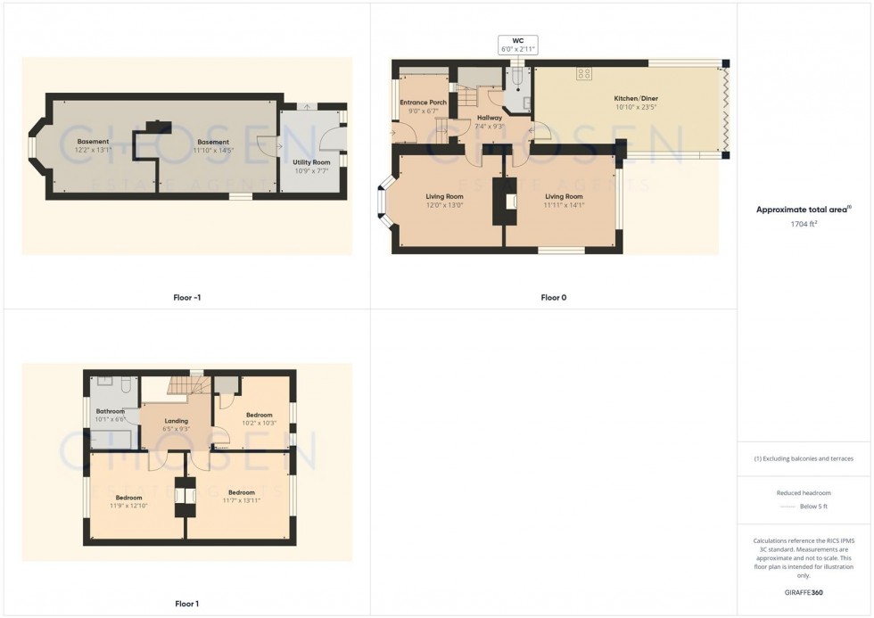 Floorplan for Upton Close, Barnwood, Gloucester