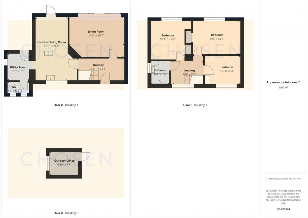 Floorplan for Swallow Crescent, Innsworth, Gloucester
