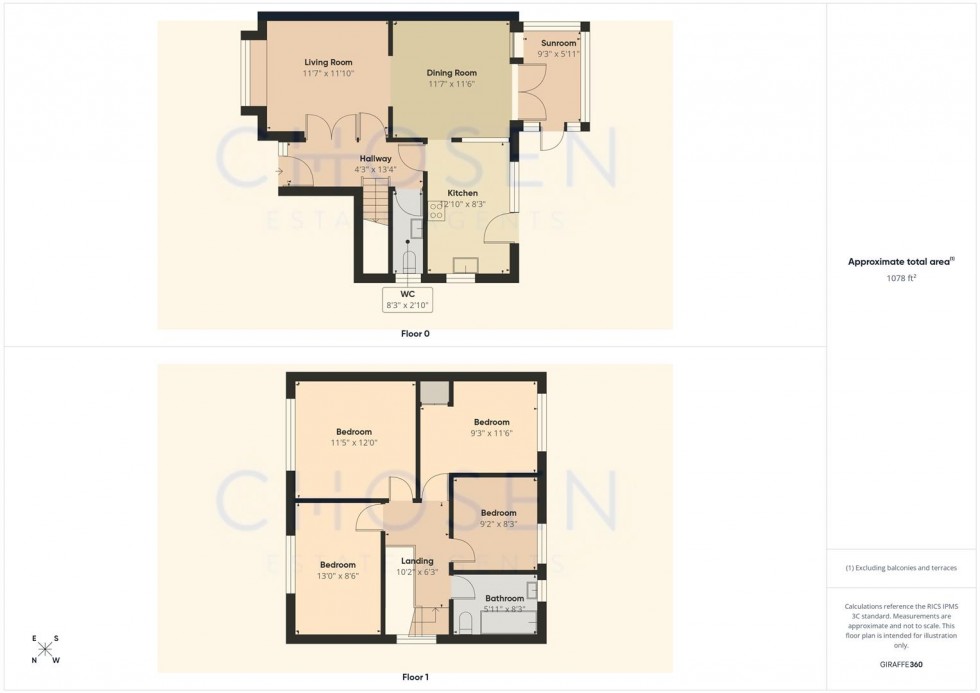 Floorplan for The Avenue, Churchdown, Gloucester