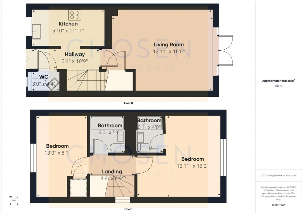 Floorplan for Goldsmith Road, Churchdown, Gloucester