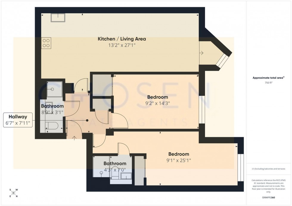 Floorplan for Mariners Court, The Docks, Gloucester