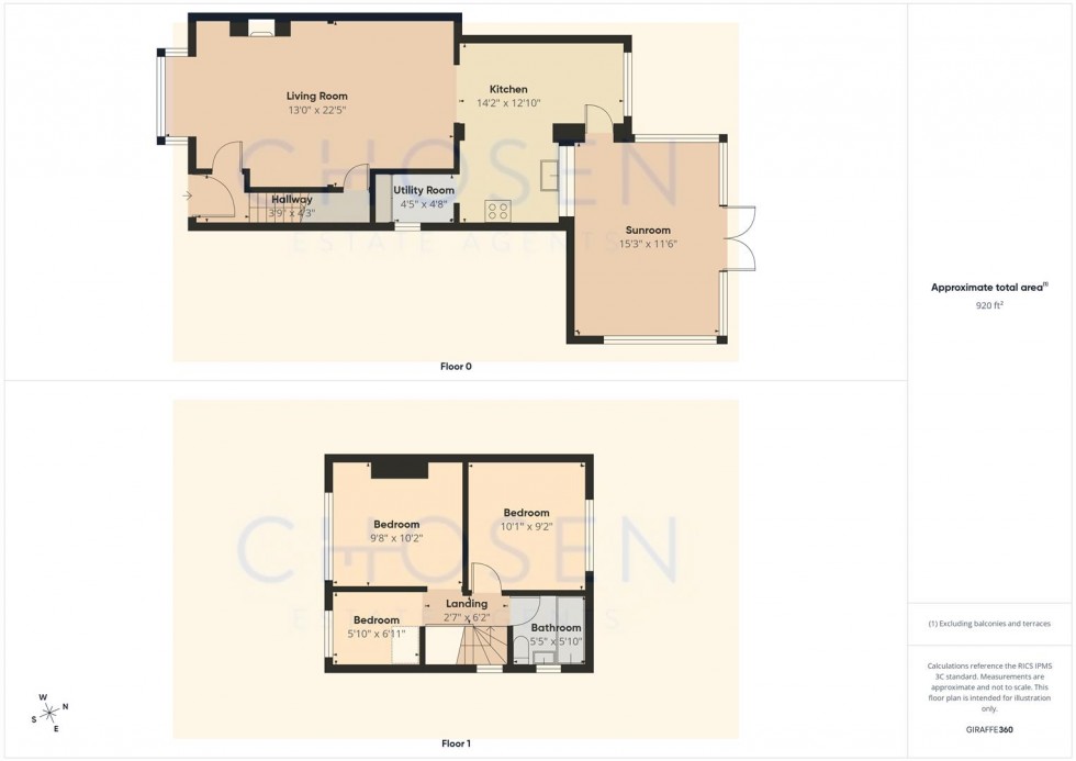 Floorplan for Orchard Way, Churchdown, Gloucester