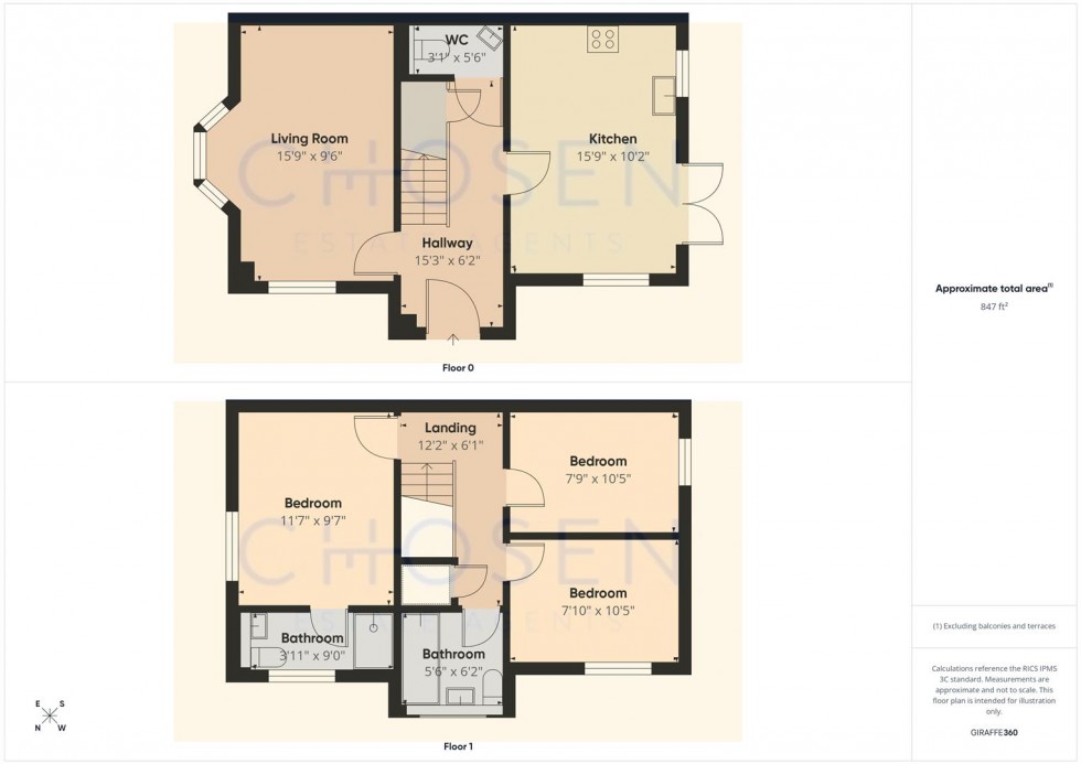 Floorplan for Weaver Drive, Churchdown