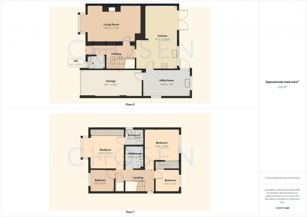 Floorplan for Hanover Way, Churchdown