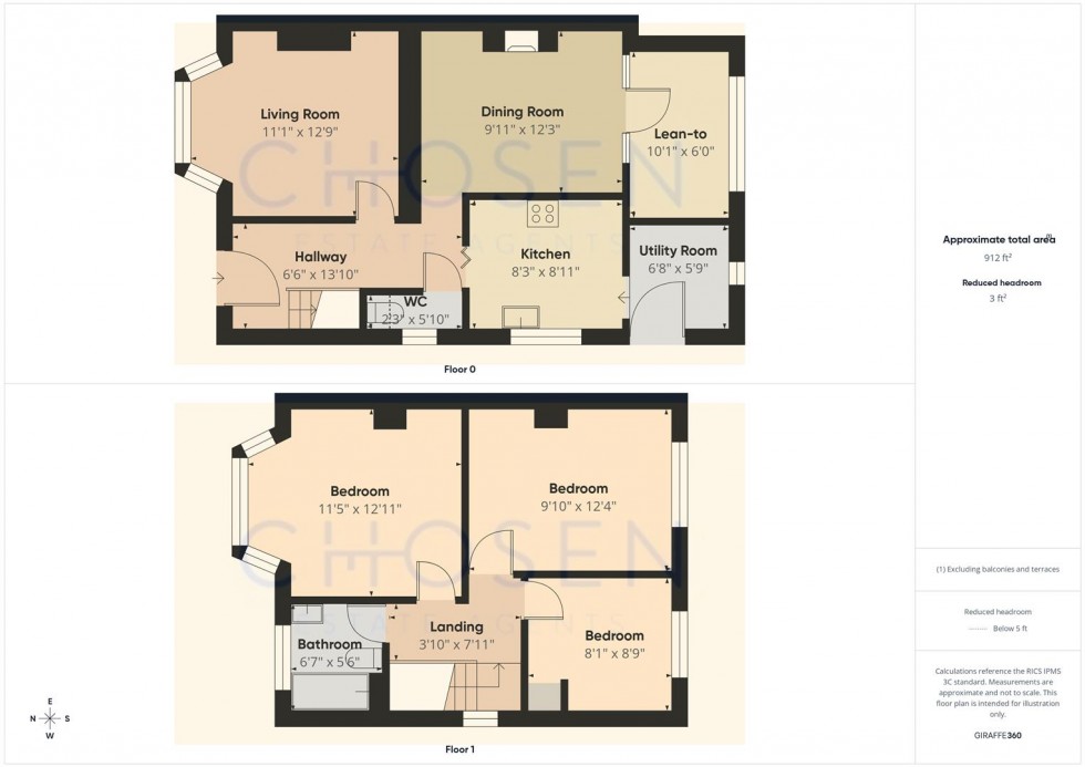 Floorplan for Melville Road, Churchdown, Gloucester