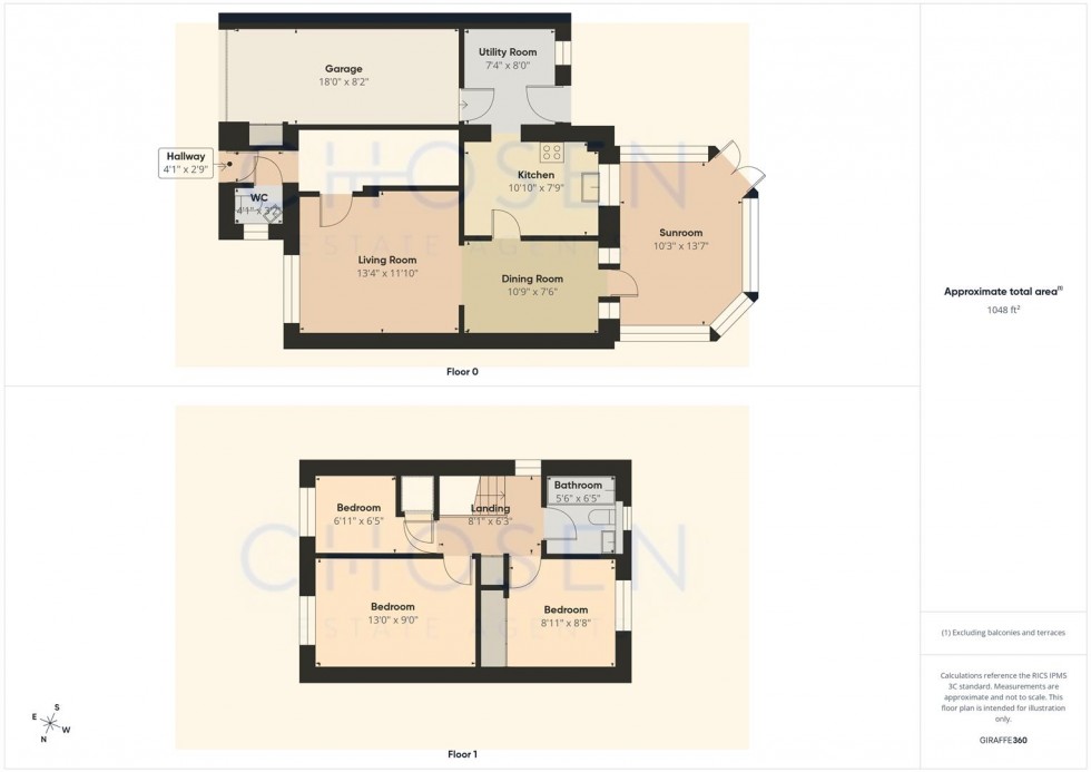 Floorplan for Grenville Close, Churchdown, Gloucester