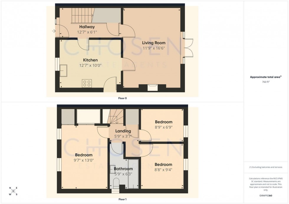 Floorplan for Tewkesbury Road, Uckington, Cheltenham