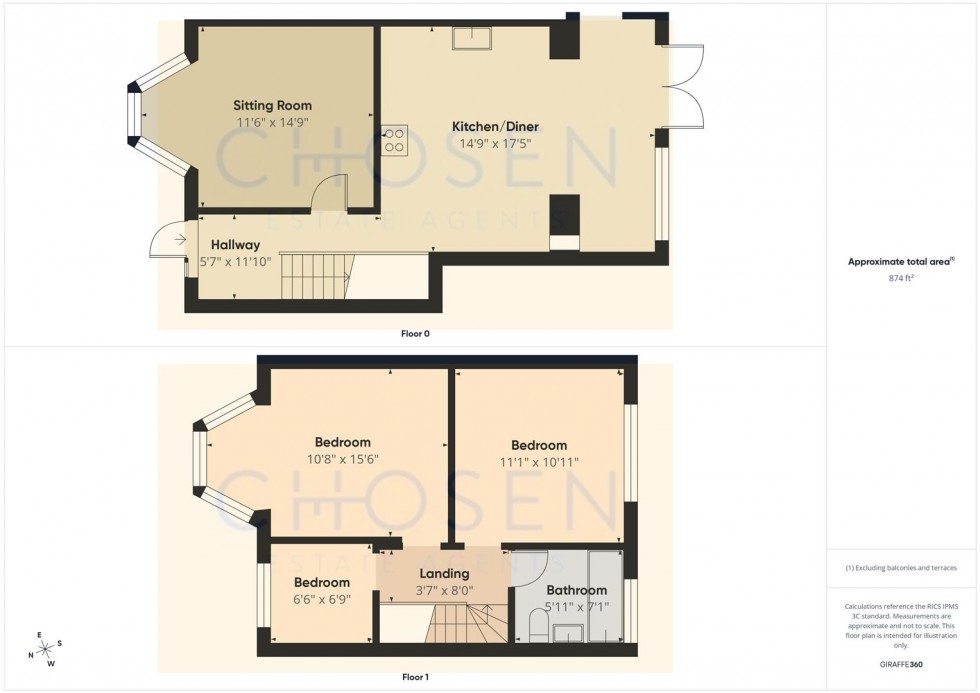 Floorplan for Oxstalls Way, Longlevens, Gloucester
