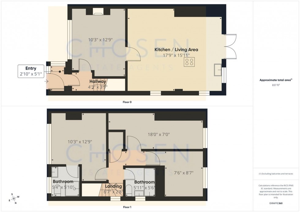 Floorplan for Orchard Way, Churchdown, Gloucester