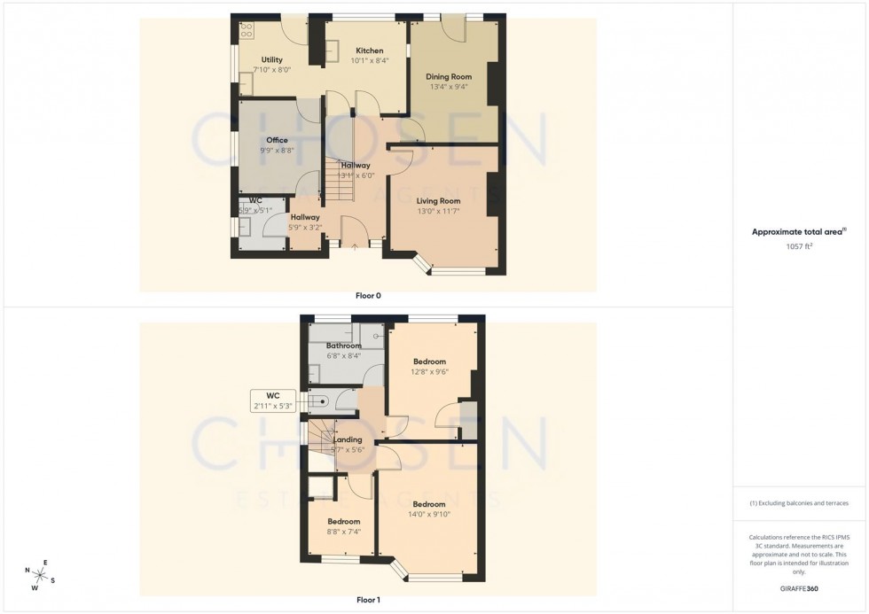 Floorplan for Moselle Drive, Churchdown, Gloucester