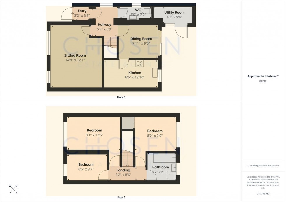 Floorplan for Dane Close, Longlevens, Gloucester