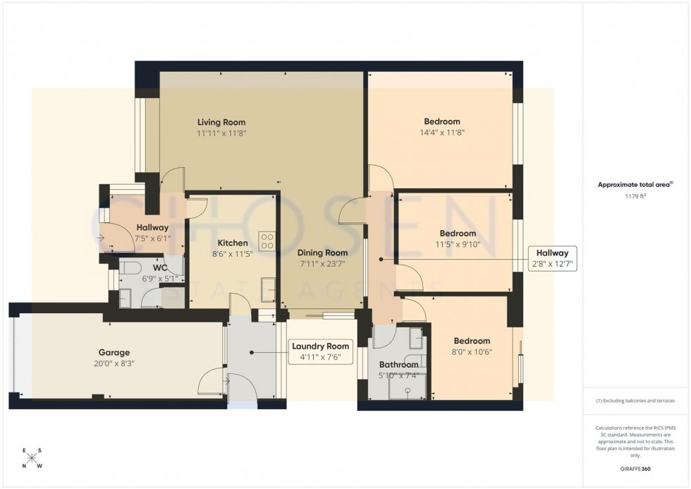 Floorplan for Far Sandfield, Churchdown, Gloucester