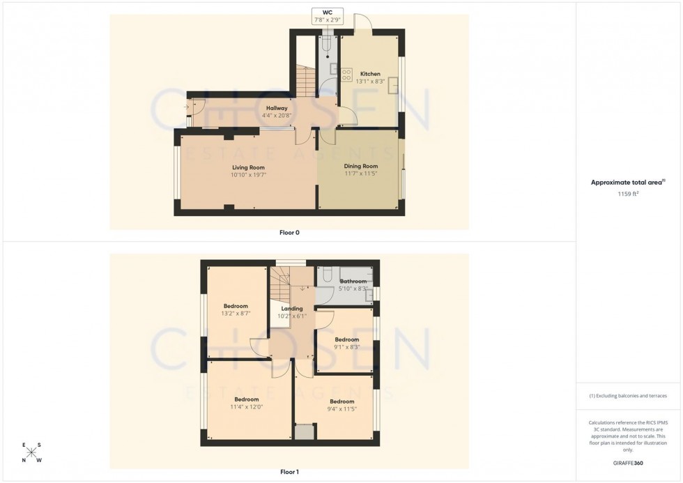 Floorplan for The Avenue, Churchdown, Gloucester