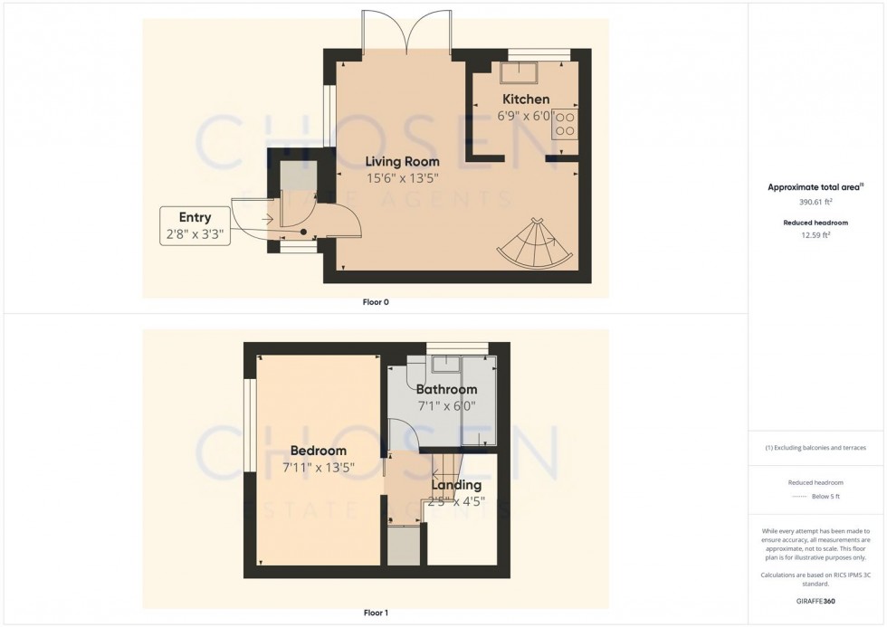 Floorplan for Harris Close, Churchdown, Gloucester